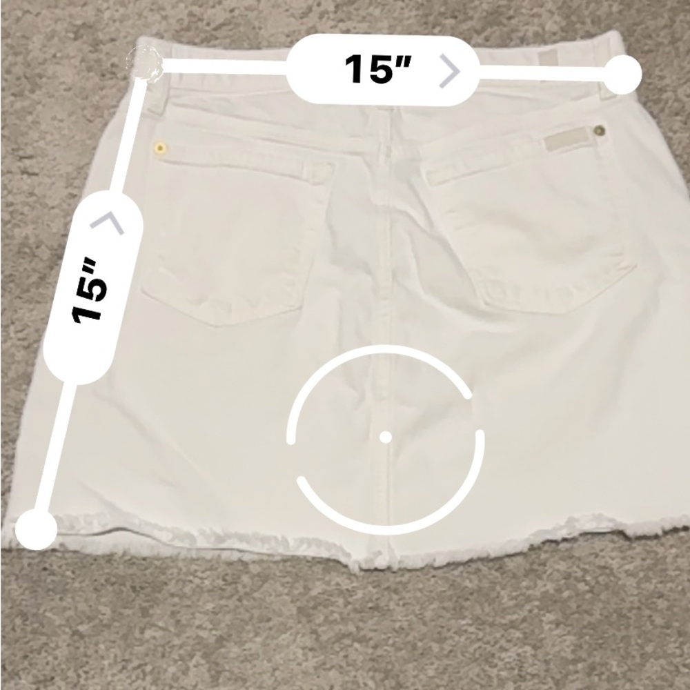 7 FOR ALL MANKIND Denim White A-Line Skirt Size:28 - Picture 8 of 10